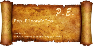 Pap Eleonóra névjegykártya